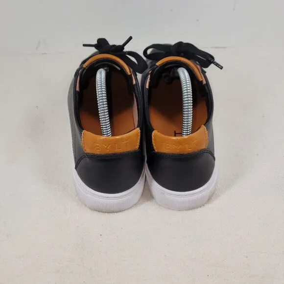 Bylt Shoes Mens Sz 9 Black Leather Casual Sneakers Gorpcore Dress Business Work