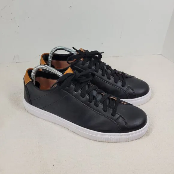 Bylt Shoes Mens Sz 9 Black Leather Casual Sneakers Gorpcore Dress Business Work