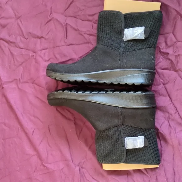 BZees Gloria Women's Ankle knit Booties Black size 7