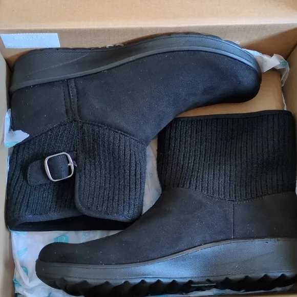 BZees Gloria Women's Ankle knit Booties Black size 7