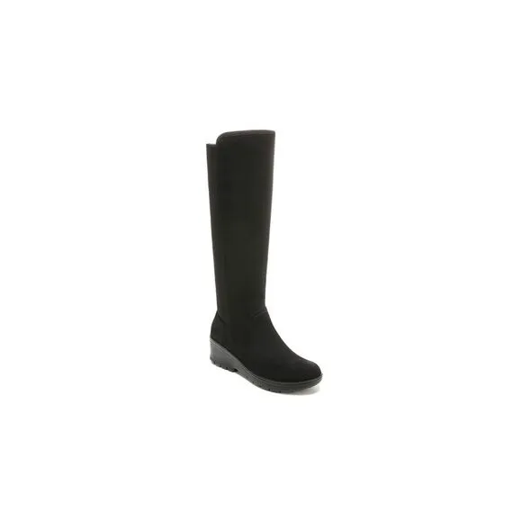BZEES Womens Black Arch Support Brandy Round Toe Block Heel Boots Shoes 6.5 M