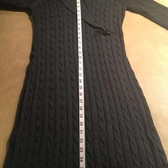 CALVIN KLEIN SWEATER DRESS, Pullover style, 3/4  sleeves, Dark GRAY, NWOT, Size