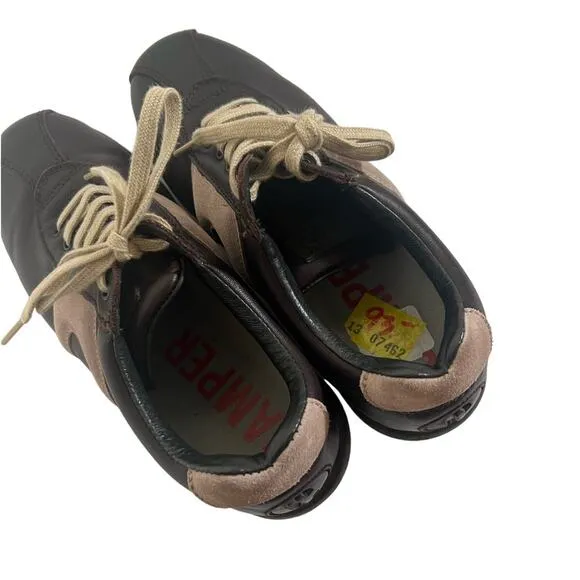 Camper Brown Black Leather Lace Up Casual Shoe 02756 EU 36 US 5.5