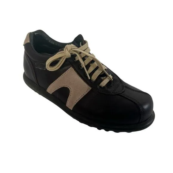 Camper Brown Black Leather Lace Up Casual Shoe 02756 EU 36 US 5.5