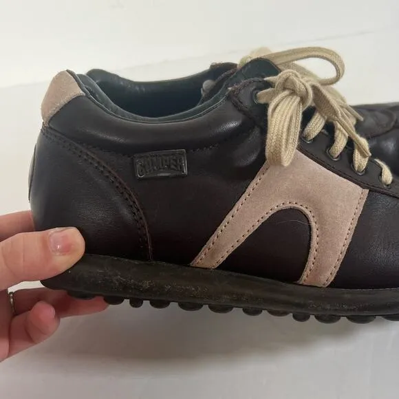 Camper Brown Black Leather Lace Up Casual Shoe 02756 EU 36 US 5.5