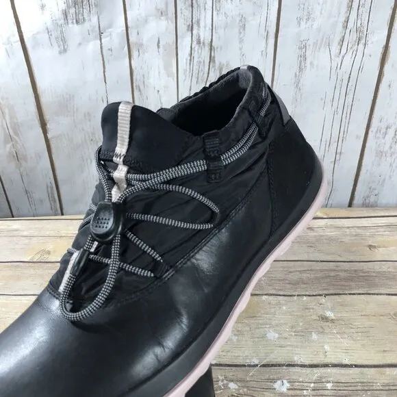 Camper Peu Pista Leather Outdoors Boots Womens Size 42 (11) Hiking Slip On Black