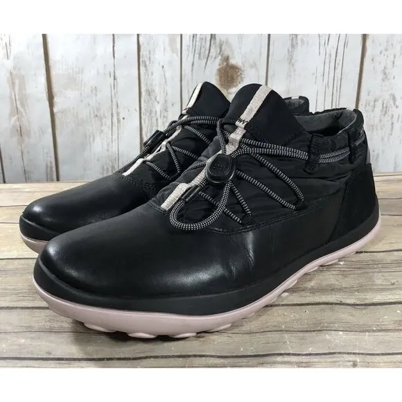 Camper Peu Pista Leather Outdoors Boots Womens Size 42 (11) Hiking Slip On Black