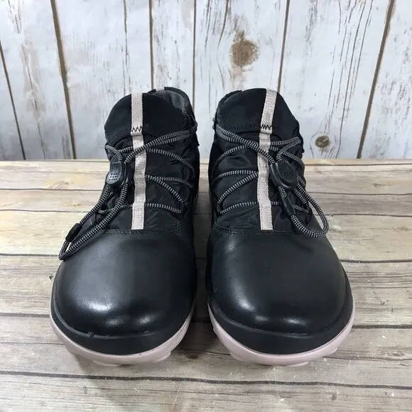 Camper Peu Pista Leather Outdoors Boots Womens Size 42 (11) Hiking Slip On Black