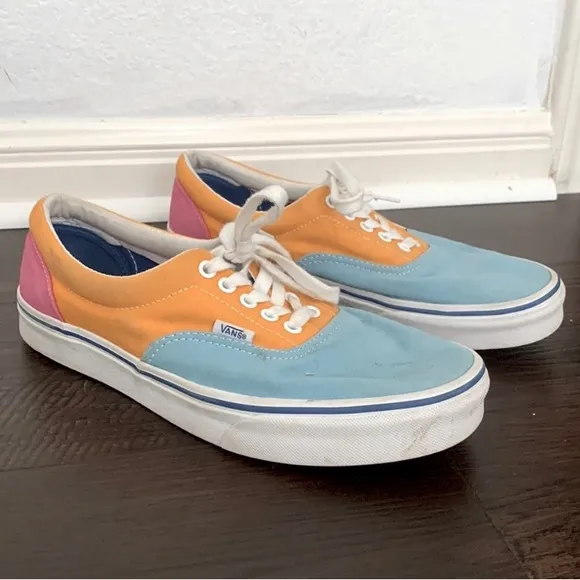 CANVAS SNEAKERS VANS MENS ERA LOW TOP MULTICOLORED LACE UP RETRO 9.5