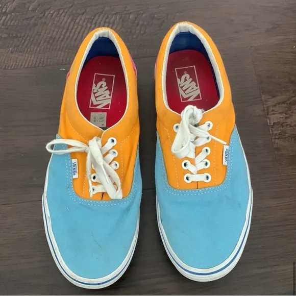 CANVAS SNEAKERS VANS MENS ERA LOW TOP MULTICOLORED LACE UP RETRO 9.5