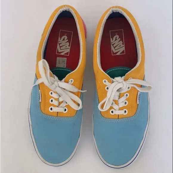 CANVAS SNEAKERS VANS MENS ERA LOW TOP MULTICOLORED LACE UP RETRO 9.5