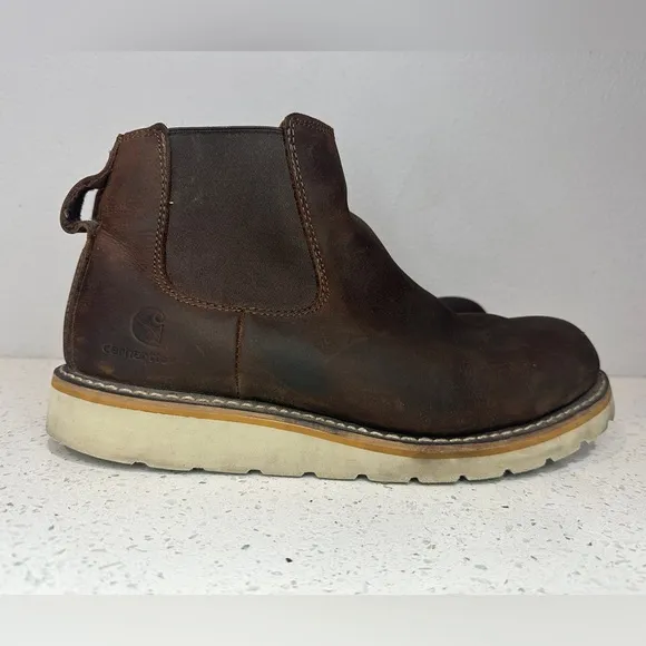 Carhartt Chelsea Wedge Boot Brown Oil Tanned  Leather Slip On Men’s Size 12