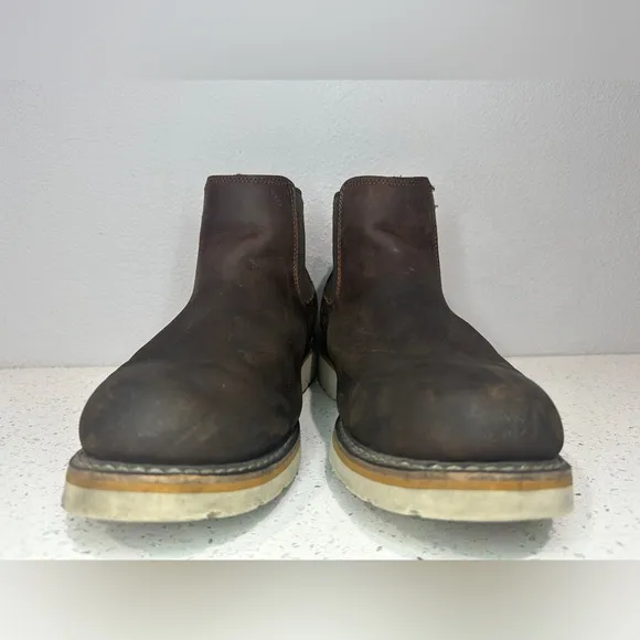 Carhartt Chelsea Wedge Boot Brown Oil Tanned  Leather Slip On Men’s Size 12