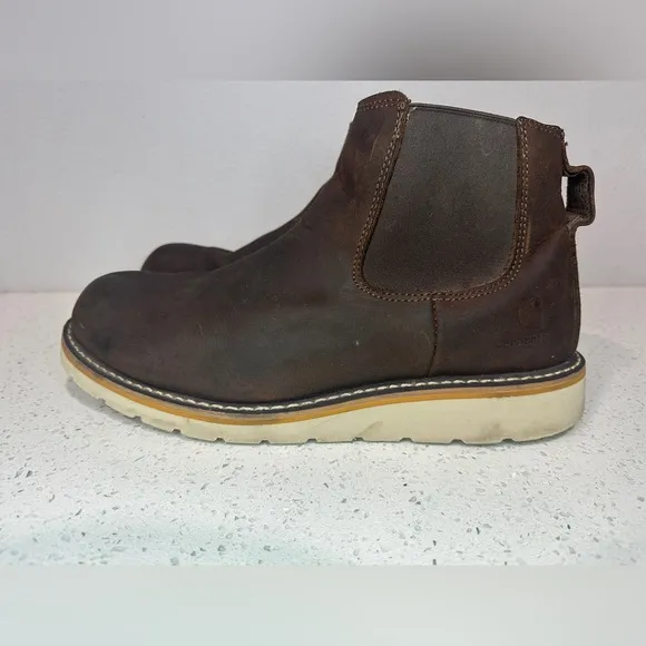 Carhartt Chelsea Wedge Boot Brown Oil Tanned  Leather Slip On Men’s Size 12