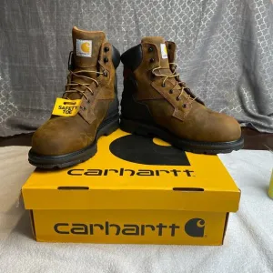 Carhartt CMW6220 Work Boots Mens 11 Wide Brown Safety Toe Waterproof Industrial