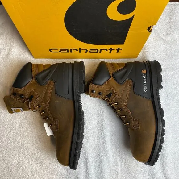 Carhartt CMW6220 Work Boots Mens 11 Wide Brown Safety Toe Waterproof Industrial