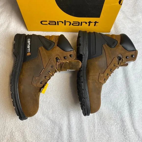 Carhartt CMW6220 Work Boots Mens 11 Wide Brown Safety Toe Waterproof Industrial