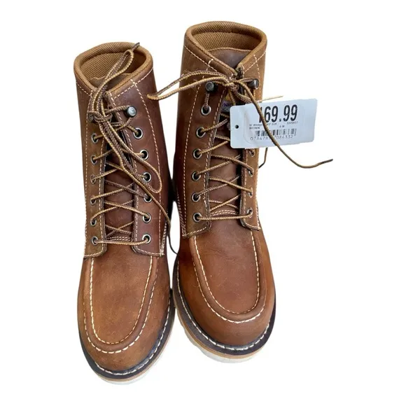 Carhartt Men's Brown Leather Boots size 9 NWT.