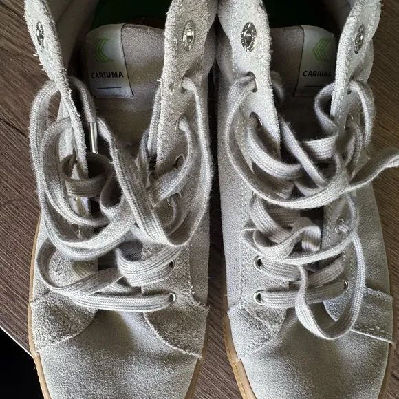 Cariuma Gray and Tan High-Top Sneakers