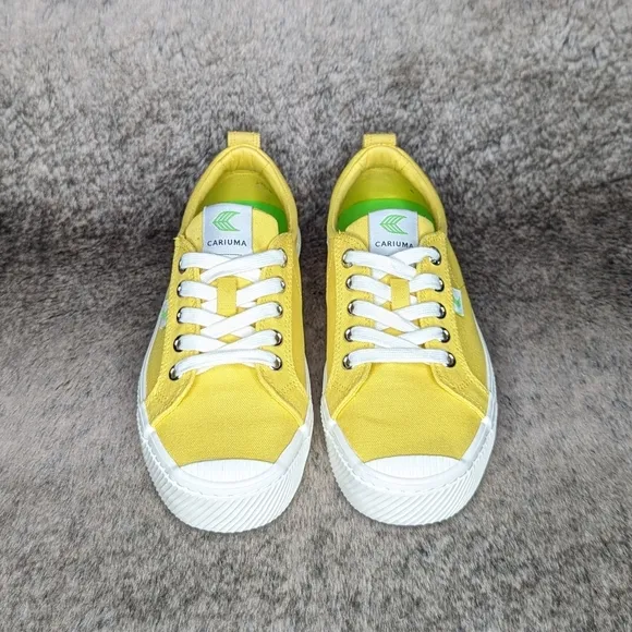 Cariuma OCA Low-Top Canvas Sneakers Yellow Women's 7