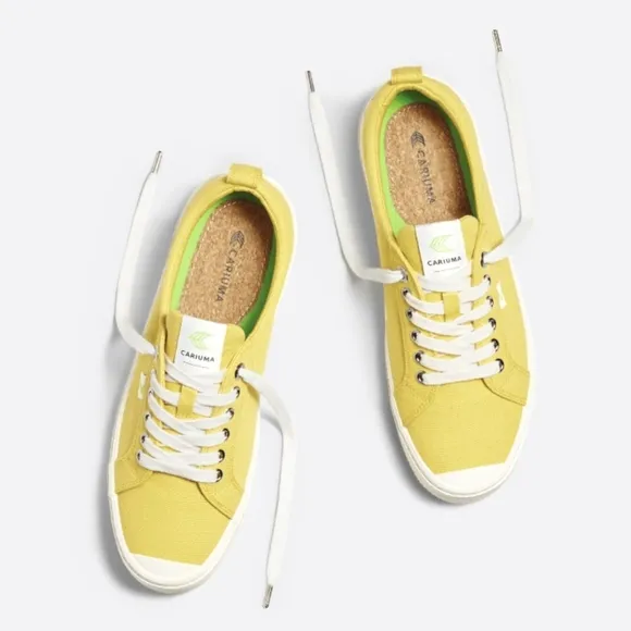 Cariuma OCA Low-Top Canvas Sneakers Yellow Women's 7