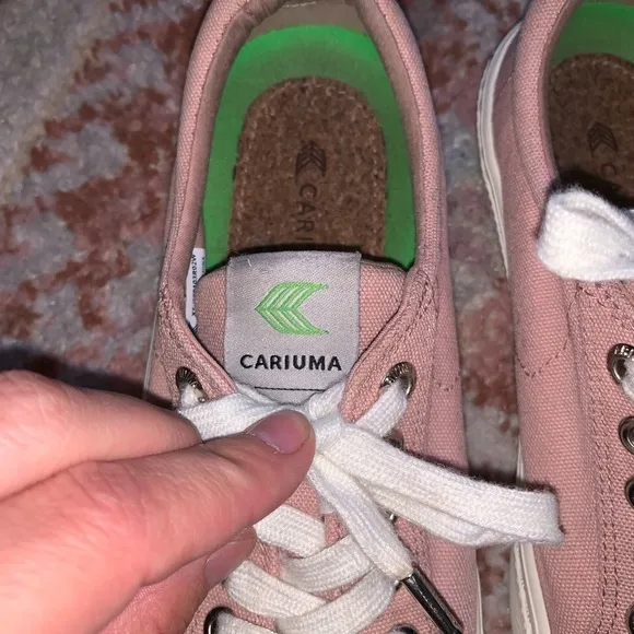 CARIUMA Women’s Rose Pink OCA Canvas Sneakers Recycled Vegan Organic Size 6