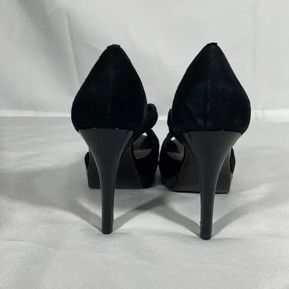 Carlos Santana Holster Black Suede Heel Size 7 1/2M