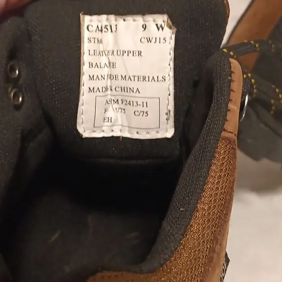 Carolina 4x4 steel toe waterproof hiking boots CA 4513 Brown leather size 9W