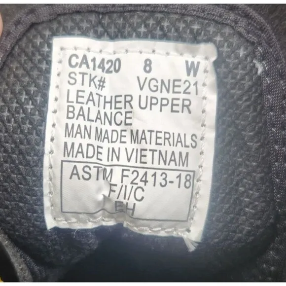Carolina CA1420 8&quot; Waterproof Steel Toe Logger Womens Sz 8 Wide Black Work Boots