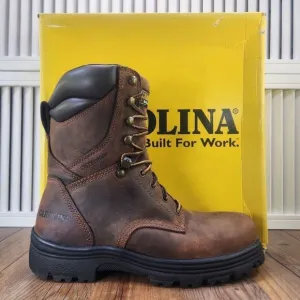 Carolina CA3524 Surveyor 8&quot; Waterproof Steel Toe Work Boots Mens Size 8 D Brown