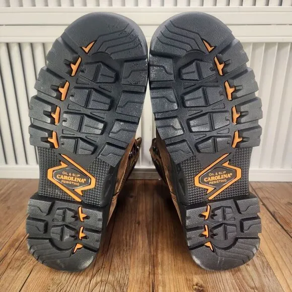 Carolina CA5589 8&quot; Waterproof Composite Toe Work Boots Mens Sz 8.5 EE Wide Brown