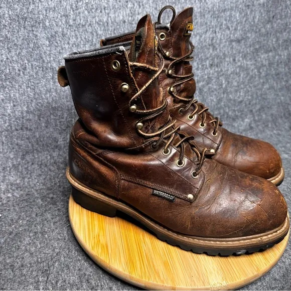 Carolina CA7821 Waterproof 600G Metguard Steel Toe 8 IN. Logger Boots Size 11.5