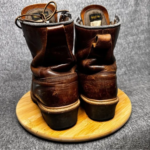 Carolina CA7821 Waterproof 600G Metguard Steel Toe 8 IN. Logger Boots Size 11.5