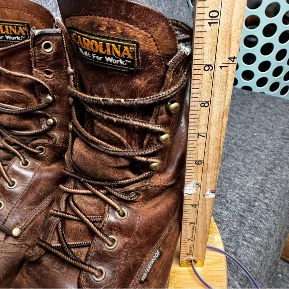 Carolina CA7821 Waterproof 600G Metguard Steel Toe 8 IN. Logger Boots Size 11.5