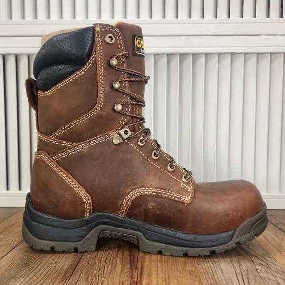 Carolina CA8020 Bruno Hi 8&quot; Waterproof Broad Soft Toe Work Boots Mens Size 8.5 D