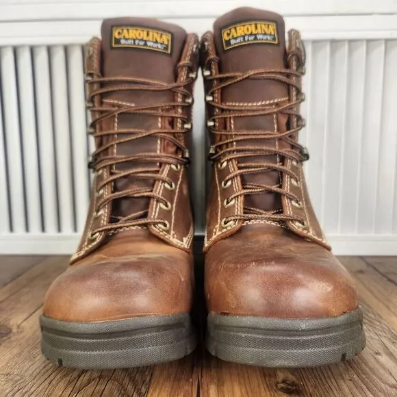 Carolina CA8020 Bruno Hi 8&quot; Waterproof Broad Soft Toe Work Boots Mens Size 8.5 D
