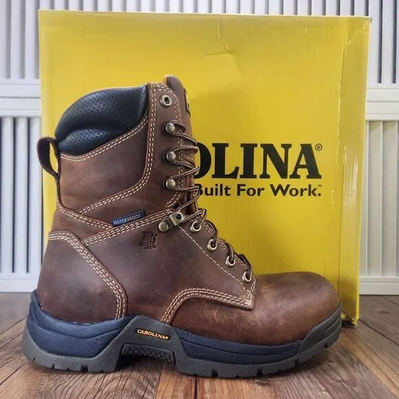 Carolina CA8020 Bruno Hi 8&quot; Waterproof Broad Soft Toe Work Boots Mens Size 8.5 D