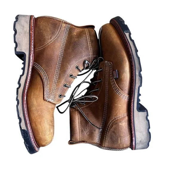 CAROLINA FERRIC MENS 6&quot; Steel TOE WORK BOOTS CA7029 10.5 D Brown