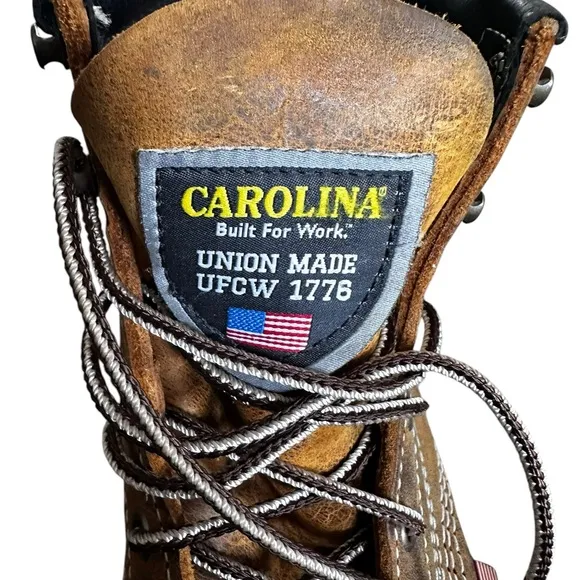 CAROLINA FERRIC MENS 6&quot; Steel TOE WORK BOOTS CA7029 10.5 D Brown