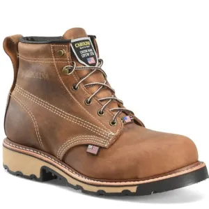 CAROLINA FERRIC MENS 6&quot; Steel TOE WORK BOOTS CA7029 10.5 D Brown