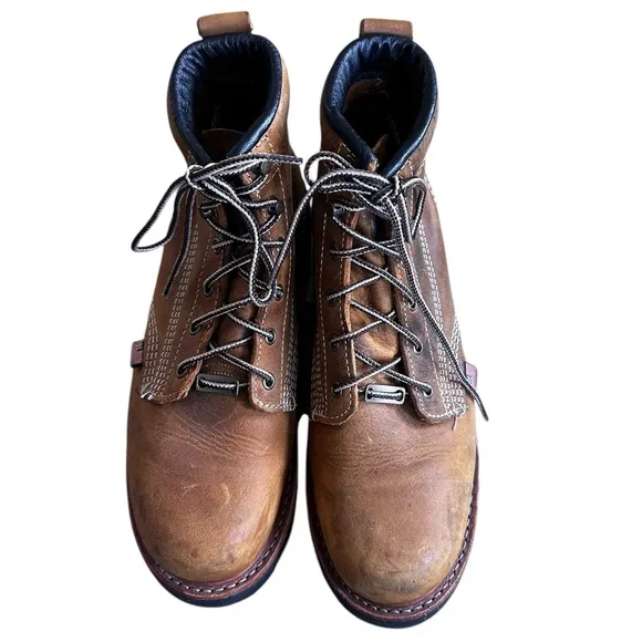 CAROLINA FERRIC MENS 6&quot; Steel TOE WORK BOOTS CA7029 10.5 D Brown