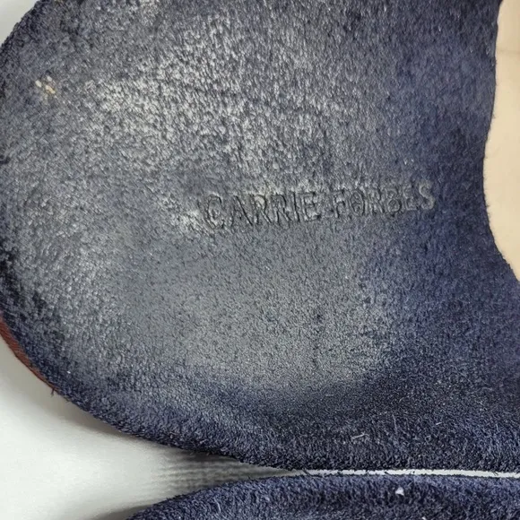 Carrie Forbes Babouche Flats in Navy Suede