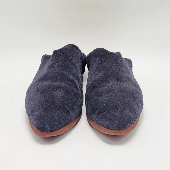 Carrie Forbes Babouche Flats in Navy Suede