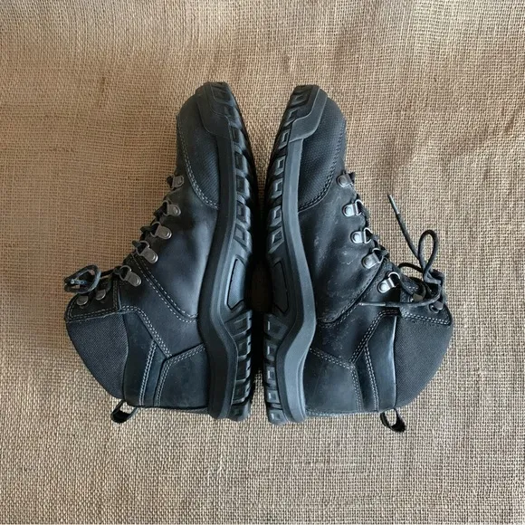 CAT CATAPILLAR Men’s Black Leather Steel Toe Work Boots Men’s 10.5