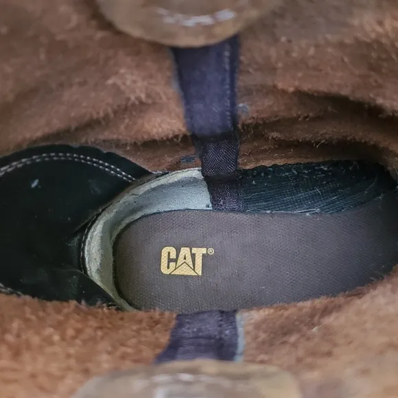 CAT Caterpillar Revolver Brown Oiled Leather Distressed Work Boots 13 WIDE