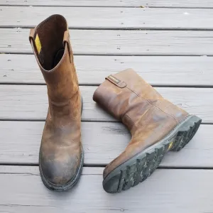 CAT Caterpillar Revolver Brown Oiled Leather Distressed Work Boots 13 WIDE