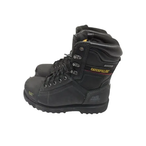 CATERPILLAR Men’s 8&quot; Control WP Composite Toe Work Boots P720211 Black Size 10W