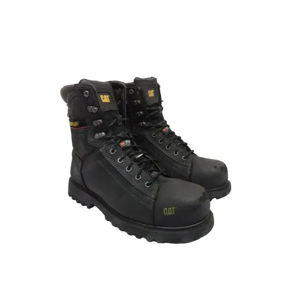 CATERPILLAR Men’s 8&quot; Control WP Composite Toe Work Boots P720211 Black Size 10W