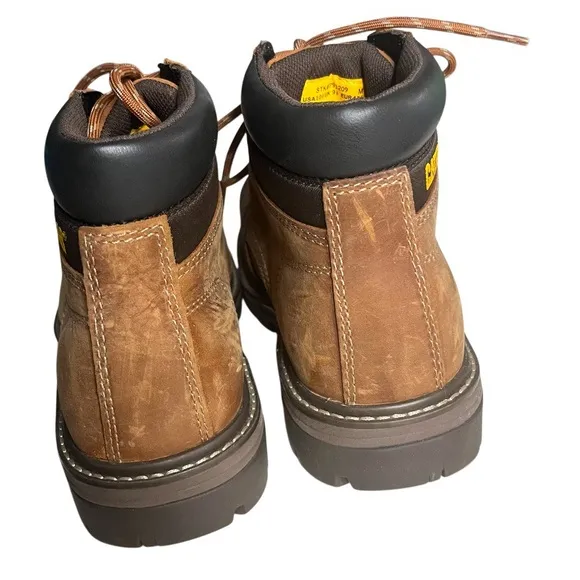 CATERPILLAR Safety Boots Outbase Brown Lace Ups P91209 Mens Size 10.5
