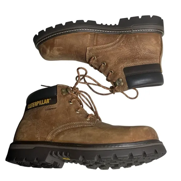 CATERPILLAR Safety Boots Outbase Brown Lace Ups P91209 Mens Size 10.5